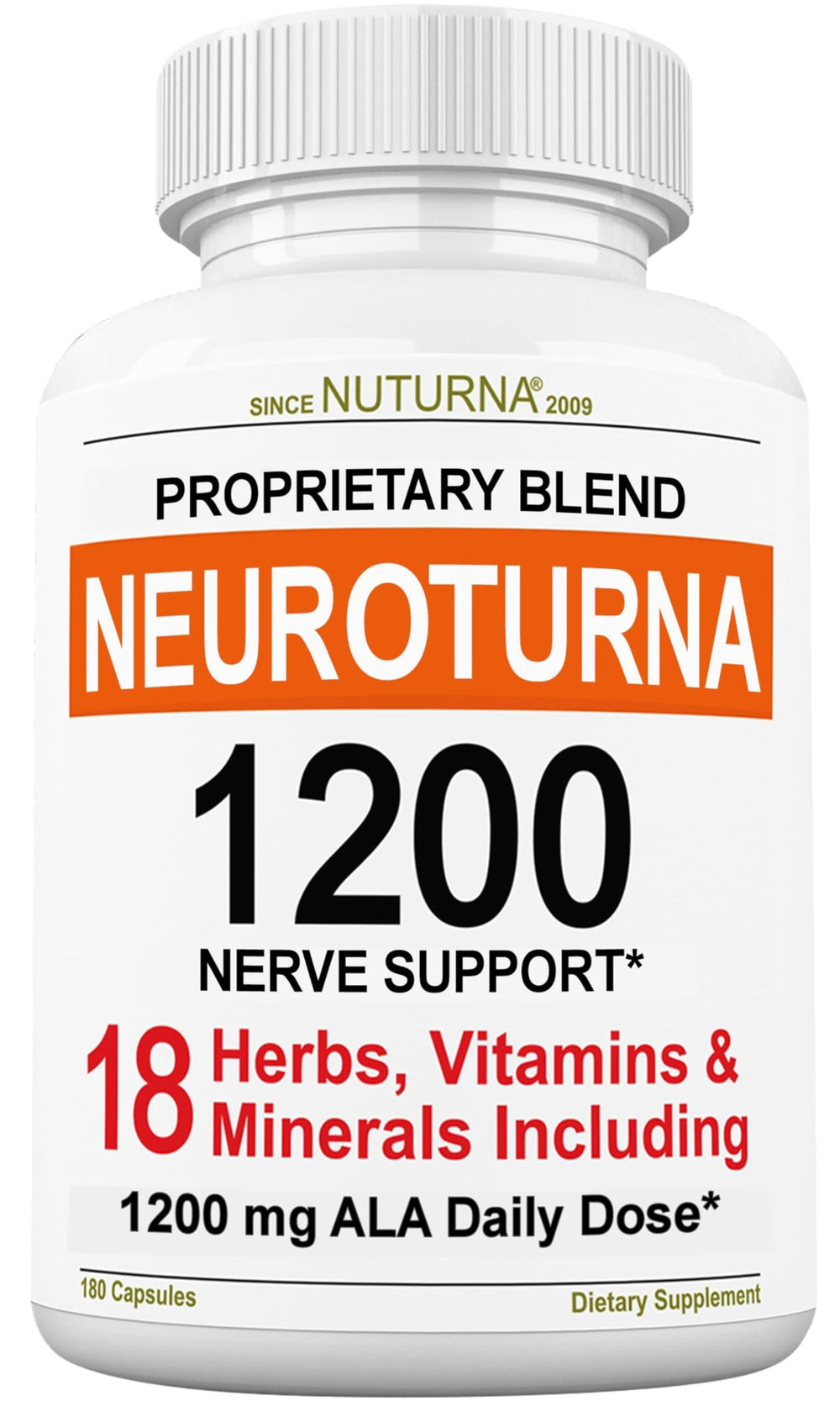 Nuturna Neuroturna bottle front for daily wellness support.