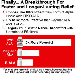 Nuturna Sciatica Nerve Relief 18-in-1 ingredients label emphasizes premium nerve-support blend.