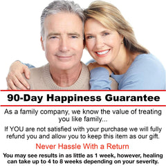 Nuturna Sciatica Nerve Relief guarantee stamp signals risk-free trial period.