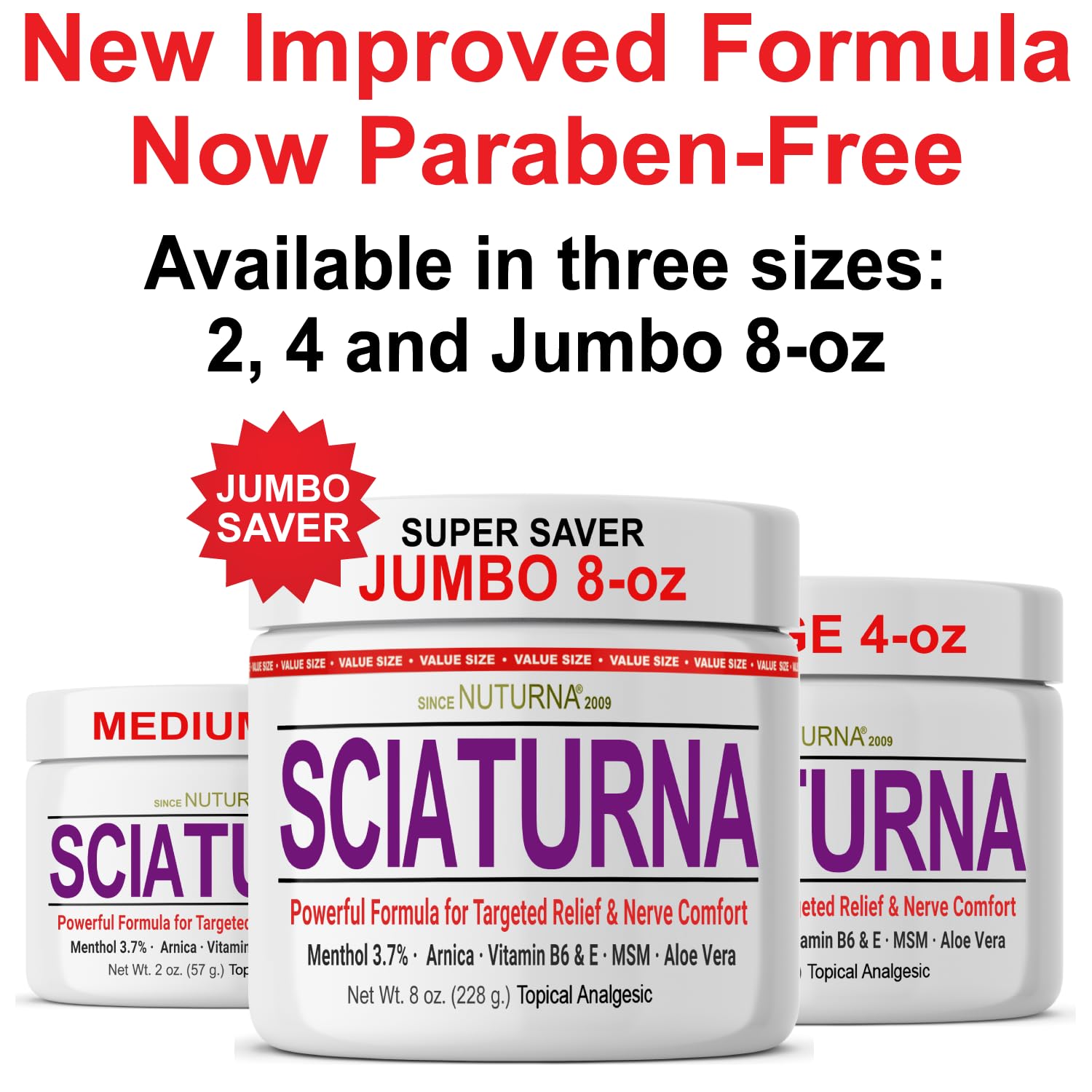 Nuturna Sciatica Nerve Cream menthol cooling eases daily tension.