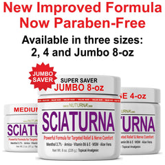 Nuturna Sciatica Nerve Cream menthol cooling eases daily tension.