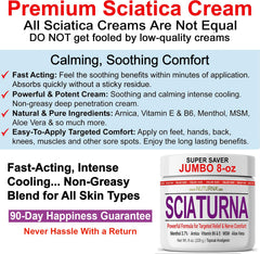 Nuturna Sciatica Nerve Cream application on back provides targeted soothing.
