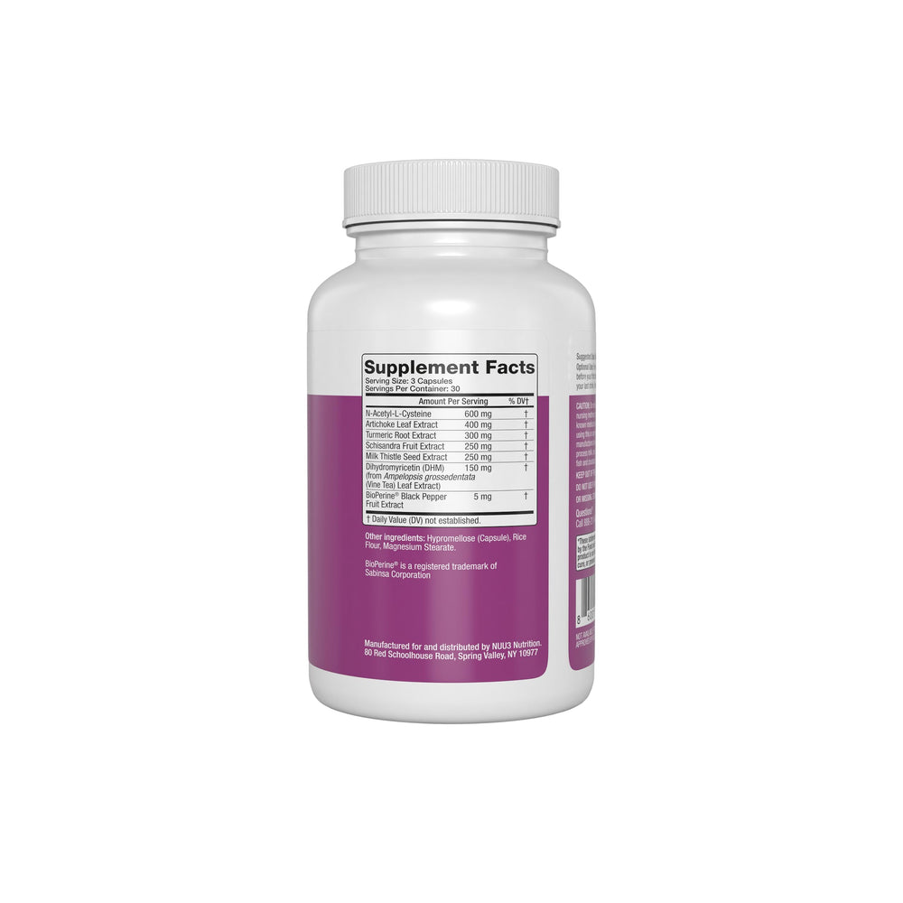 NUU3 Liver Health 365 capsules provide easy daily intake for detox and bile flow