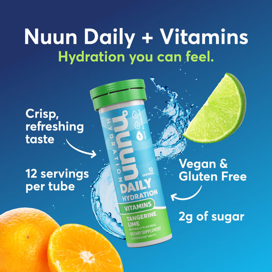 Nuun Blueberry Pomegranate tablets in a bottle for daily hydration