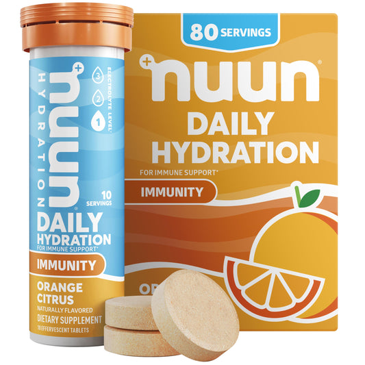 Nuun Citrus Orange Immunity box, ready for convenient immune-support hydration.