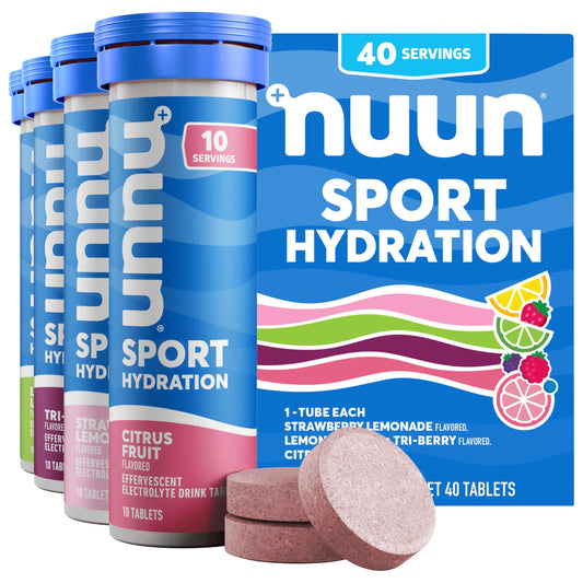 Nuun Sport tablet dissolving in water for refreshing hydration