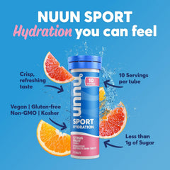 Portable Nuun Sport tube shows easy on the go hydration