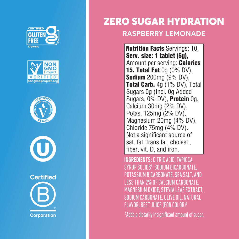 Nuun packaging highlights vegan and gluten-free attributes