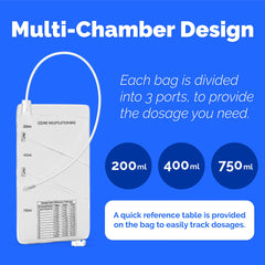 Nuvälsa 3-Chamber Insufflation Bag 400 ml supports intermediate ozone delivery options