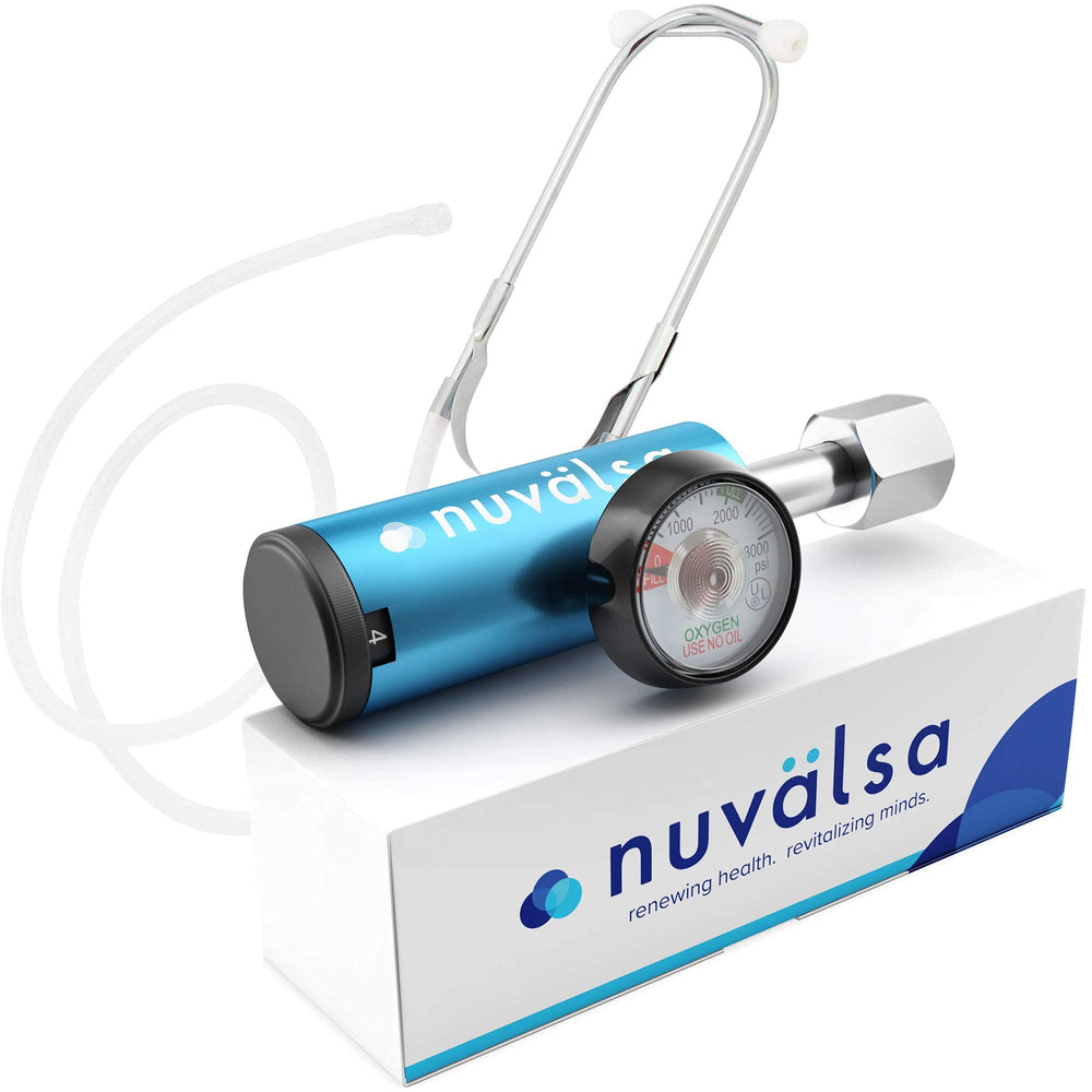 Nuvalsa low-flow oxygen regulator with CGA 540 connection for precise delivery