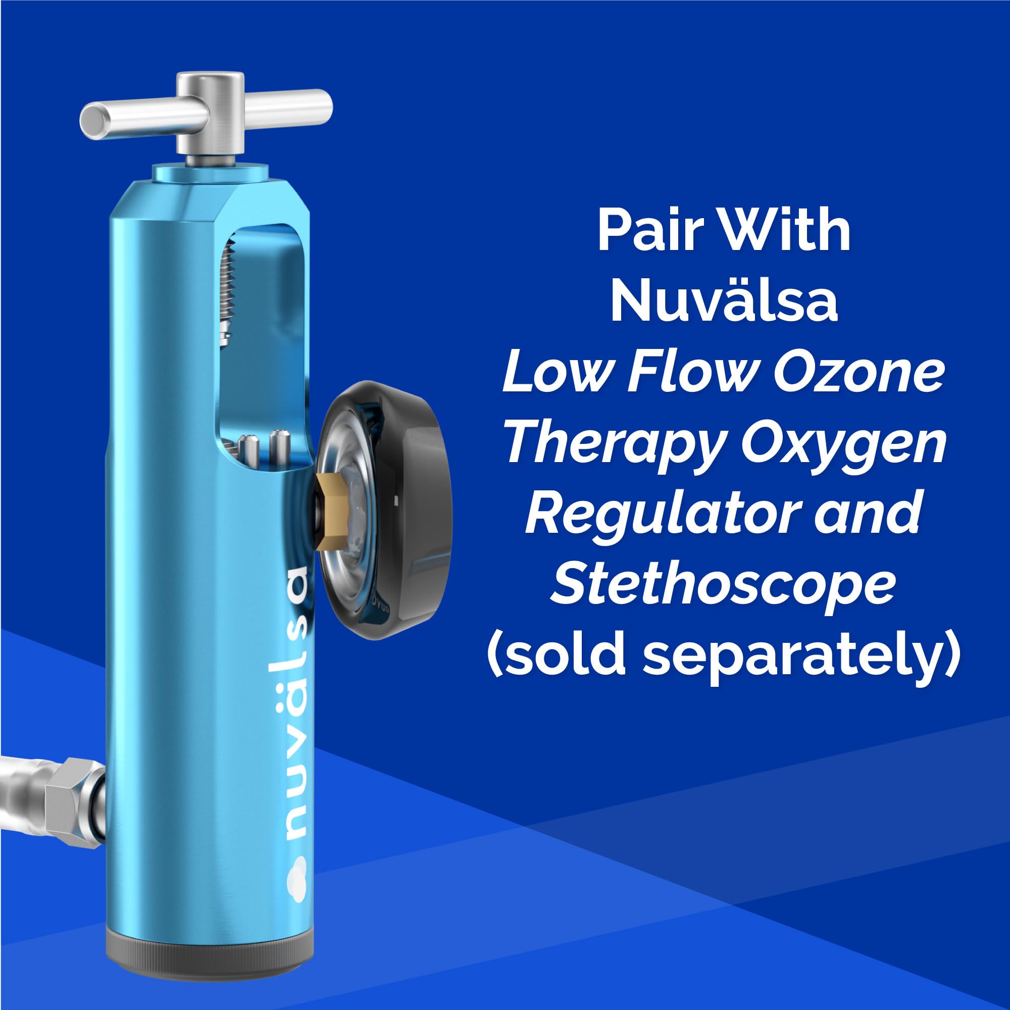 Nuvälsa bag with male Luer Lock connectors compatible with ozone equipment