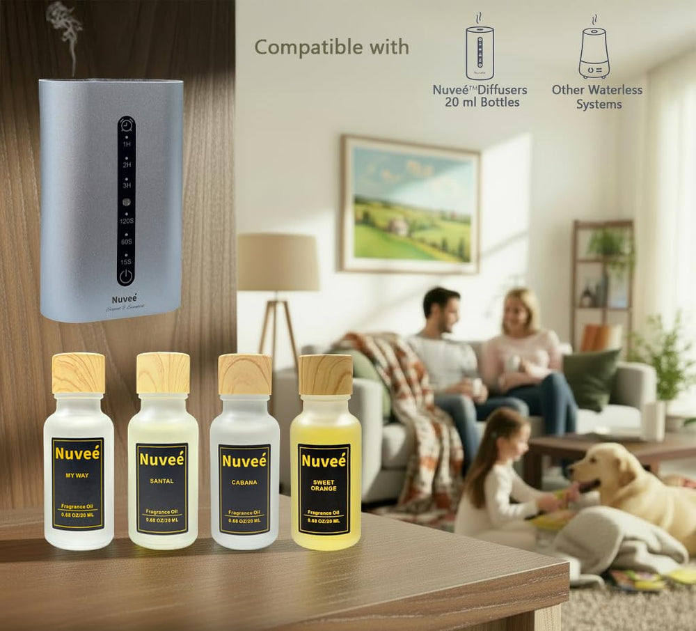 Nuveé Cabana 20 ml bottle with minimalist decor.