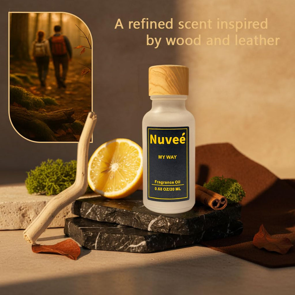 Nuveé Sweet Orange 20 ml bottle in sunlit room.