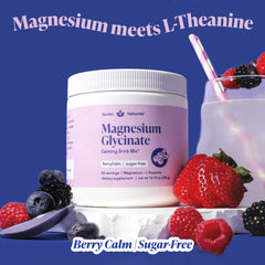 Magnesium glycinate powder mixed in juice for a refreshing evening ritual.