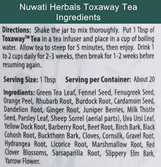Nuwati Toxaway Tea dried herbs mix ready for infusion and liver-supporting benefits