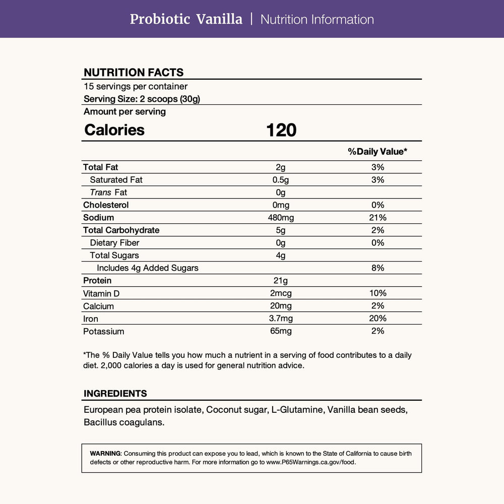 Nuzest Bethany's Pantry Vanilla Tub Front highlights premium vegan protein container.
