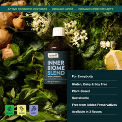 Nuzest Inner Biome Blend spoon beside bottle for serving
