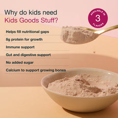 Nuzest Kids Good Stuff being stirred in a glass for quick smoothies