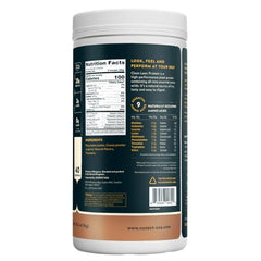 Dosing scoop with Nuzest pea protein powder for precise servings.