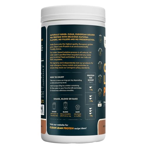 Nuzest label detail showing clean ingredients and allergen-free promise.