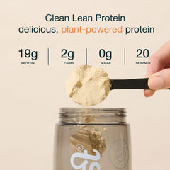 Nuzest Real Coffee canister open reveals allergen-free pea protein mix