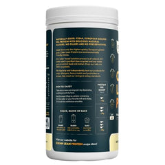 Nuzest vanilla protein shake glass showcasing a creamy, dairy-free plant-based shake