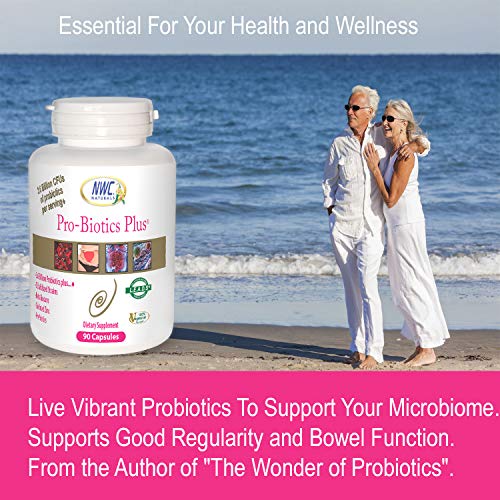 NWC Naturals Pro-Biotics Plus packaging on kitchen counter supports daily routine
