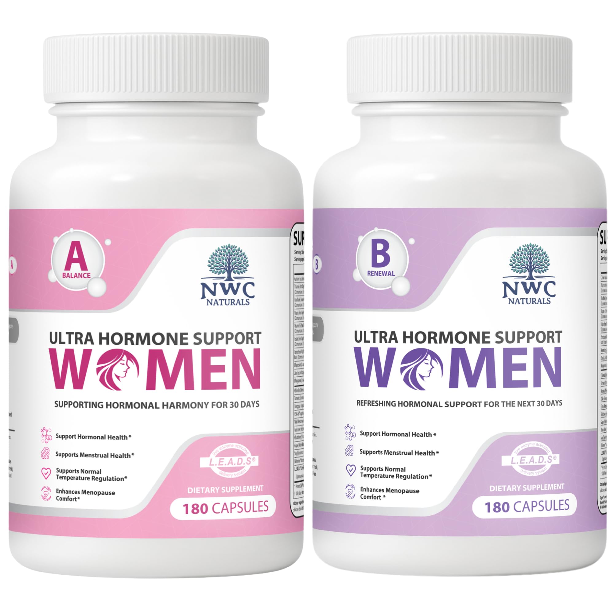 NWC Naturals Ultra-Hormone Support Combo bottle front for daily balance.