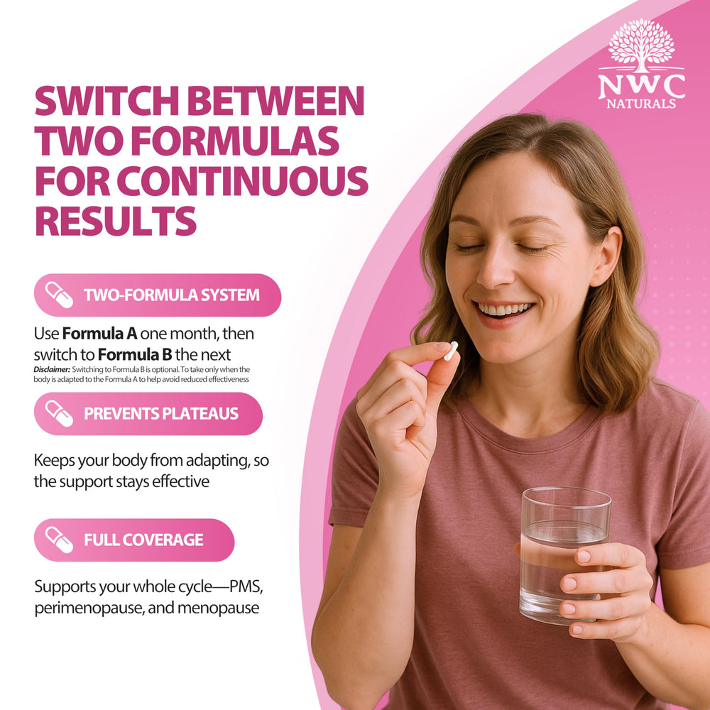 NWC Naturals Ultra-Hormone Support Formula A bottle cap view showing precise dosage guidance