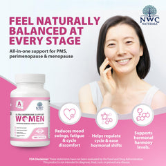NWC Naturals Ultra-Hormone Support Formula A bottle side for balance support with plant-based ingredients