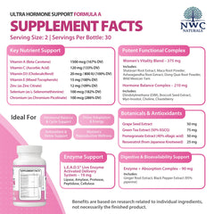 NWC Naturals Ultra-Hormone Support Formula A pills lined up for consistent daily use
