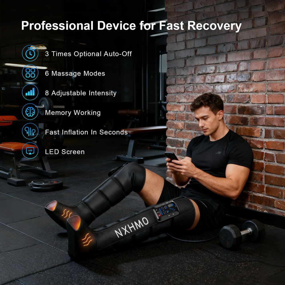 NXHMO leg massager heat function display soothing tired muscles