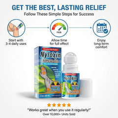 Nyloxin Foot pain relief roll-on for daily comfort.