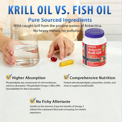 NYO3 Krill Oil packaging with certification icons for trusted quality