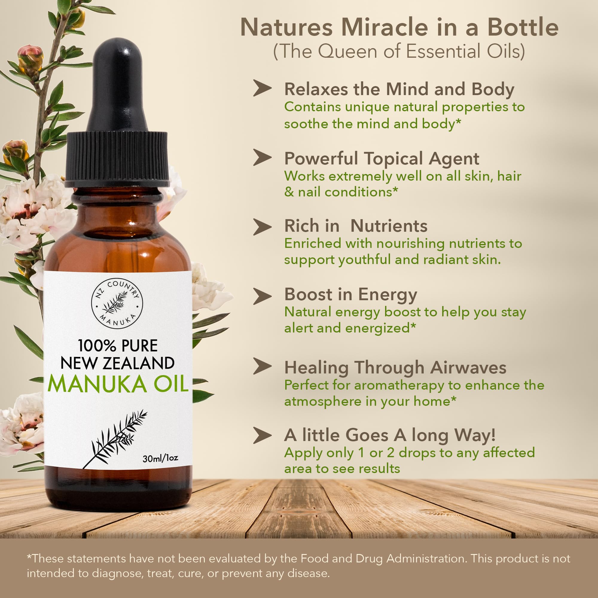 NZ Country Manuka Oil applied to scalp for hair care