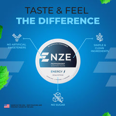 NZE Caffeine Nootropic Pouches Peppermint on-the-go lifestyle for caffeine boost