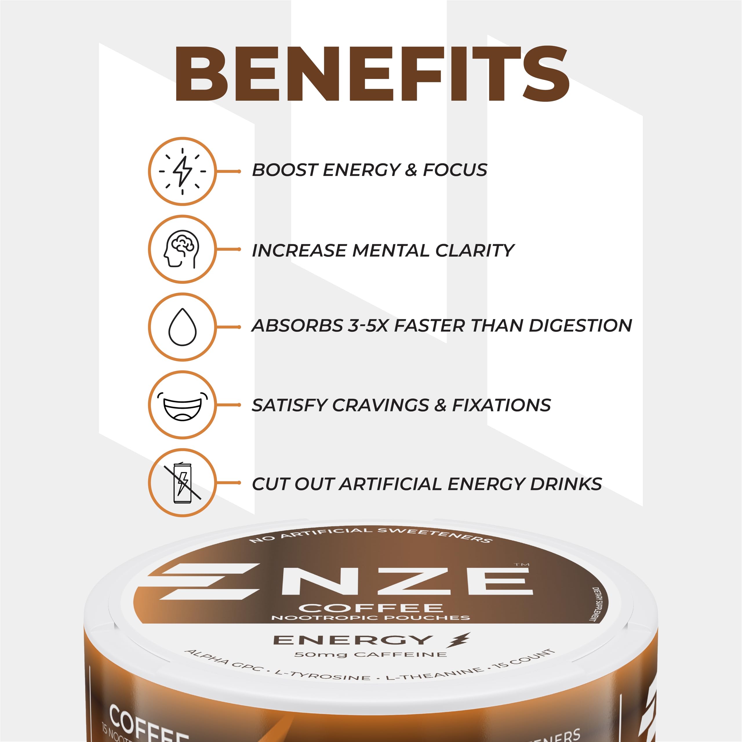 User applying NZE during work for focused energy.