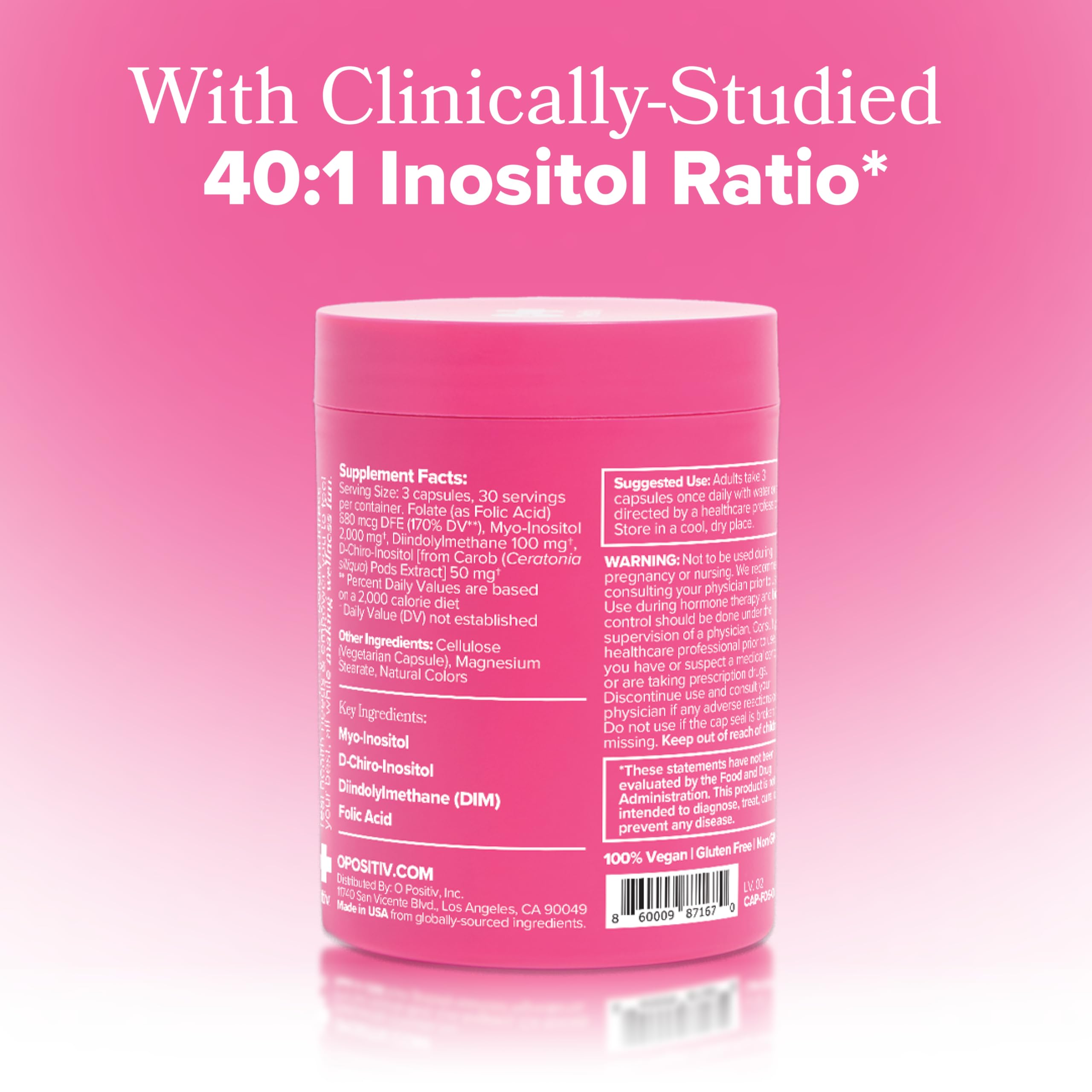 Inset illustration of FLO benefits and ingredients.