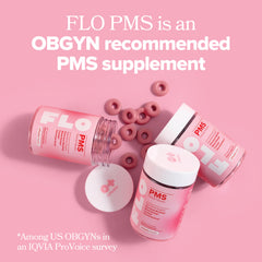 O Positiv FLO PMS Gummies third-party tested badge on packaging