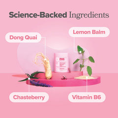O Positiv FLO PMS ingredients with chasteberry and lemon balm.