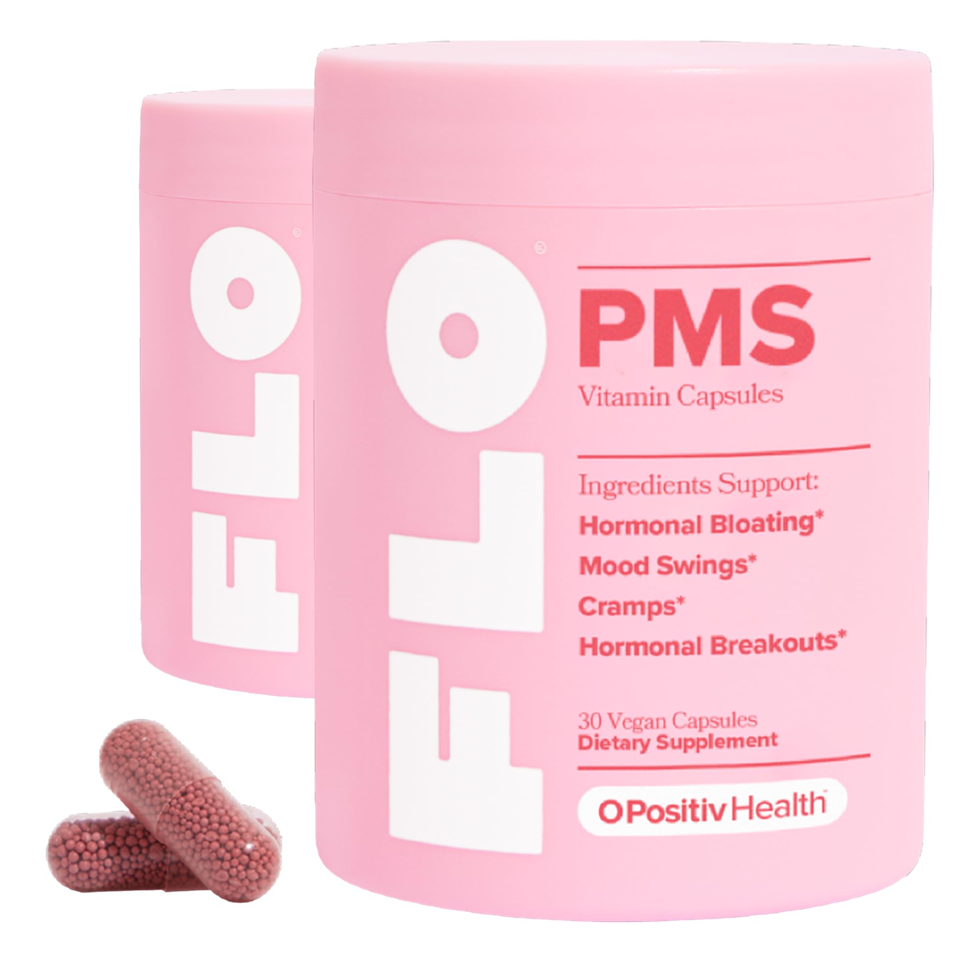 O Positiv FLO PMS relief bottle for proactive monthly wellness.