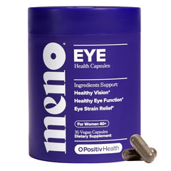 O Positiv MENO Eye Health capsules bottle for daily eye support.