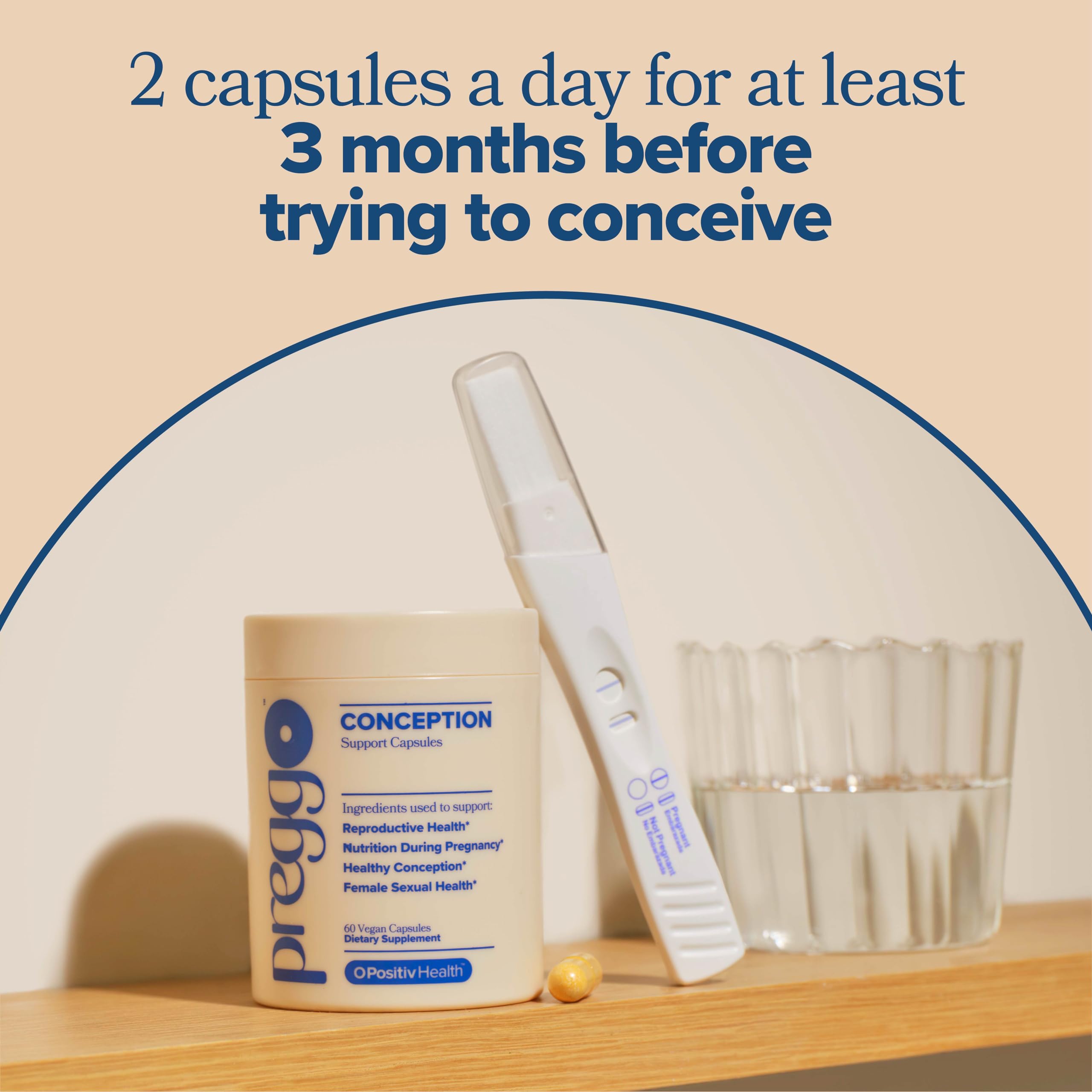 O Positiv Preggo maca root capsules image for natural energy support.