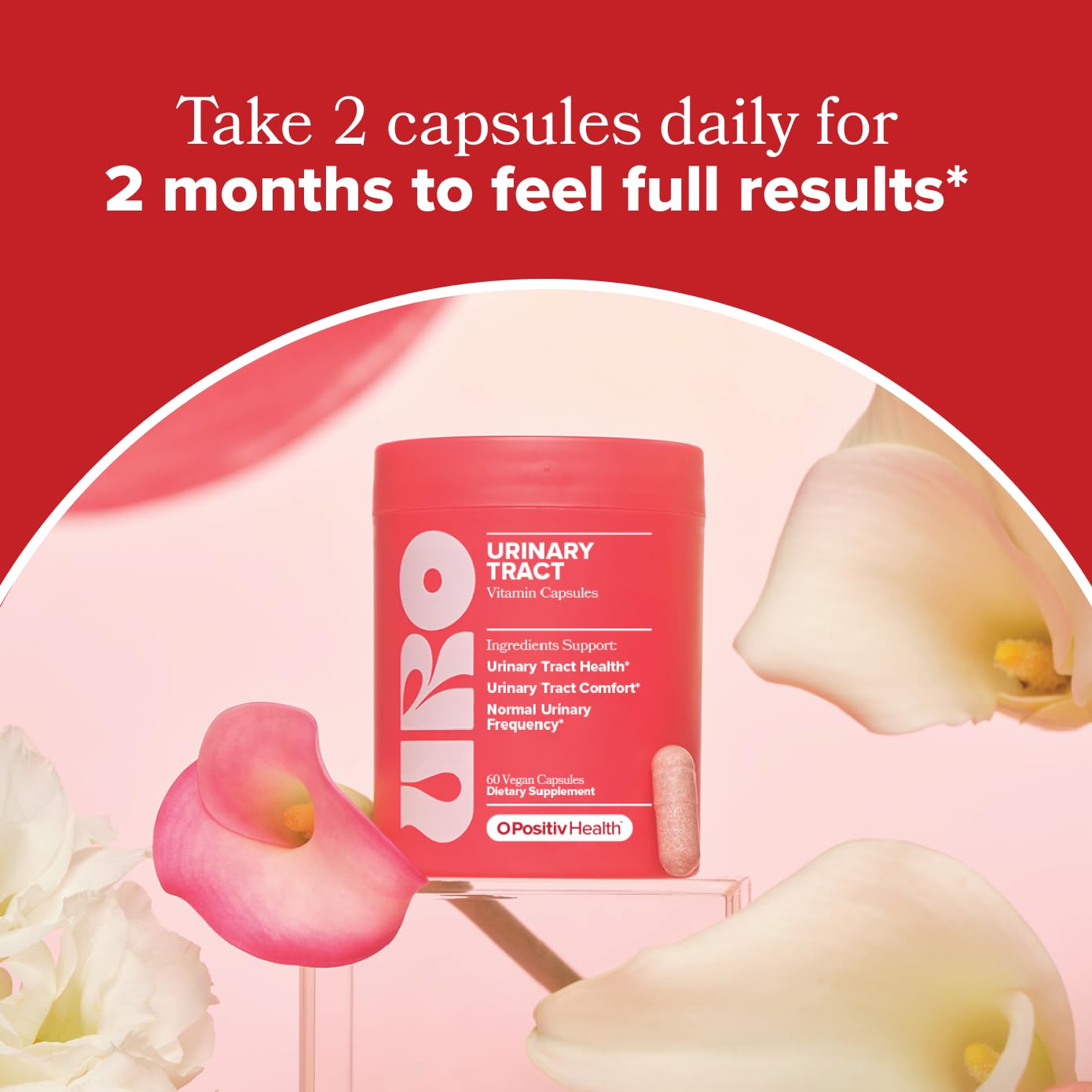 O Positiv URO D-Mannose capsules supporting urinary tract health
