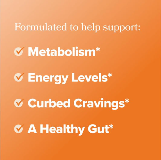 Closeup of URO Metabolism capsules offering convenient daily metabolism support.
