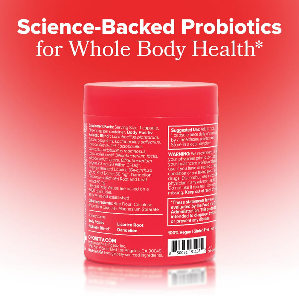 O Positiv URO time-release capsule image conveys steady release through the GI tract.