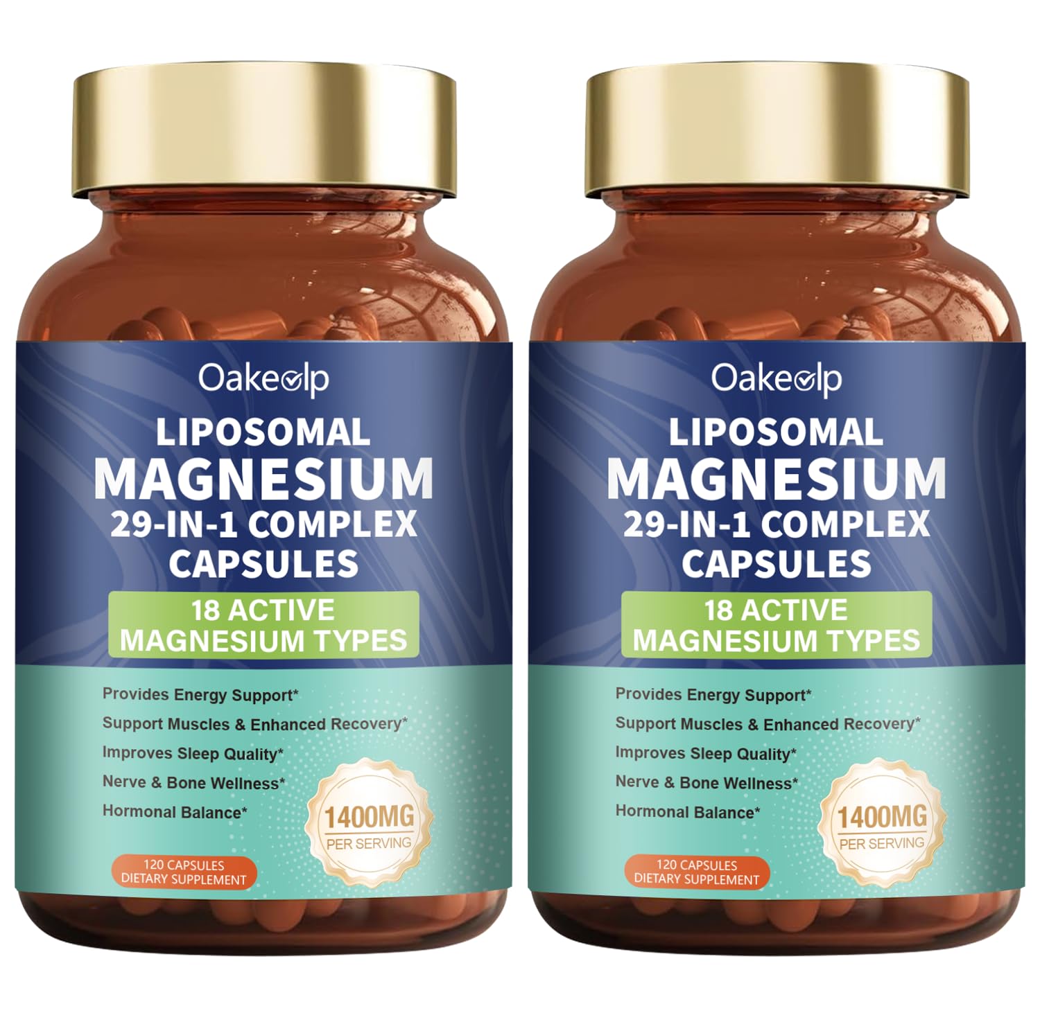 Oakevlp 29in1 magnesium bottle showcasing the comprehensive mineral blend for daily support.