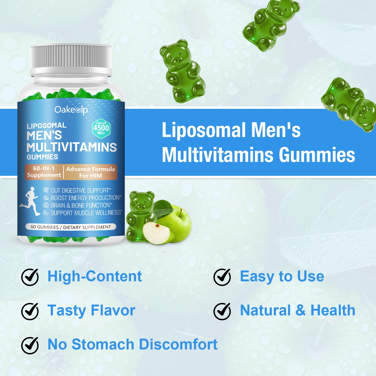 Oakevlp turmeric-curcuminoids extract jar front for antioxidant support.