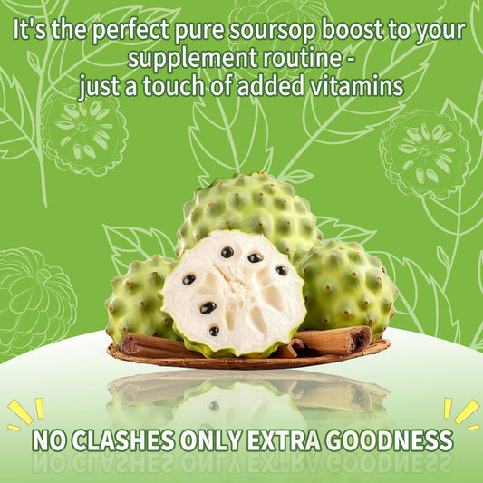 Close-up of OALSE gummies highlighting chewy texture and tropical soursop flavor benefits.