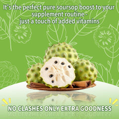 Close-up of OALSE gummies highlighting chewy texture and tropical soursop flavor benefits.